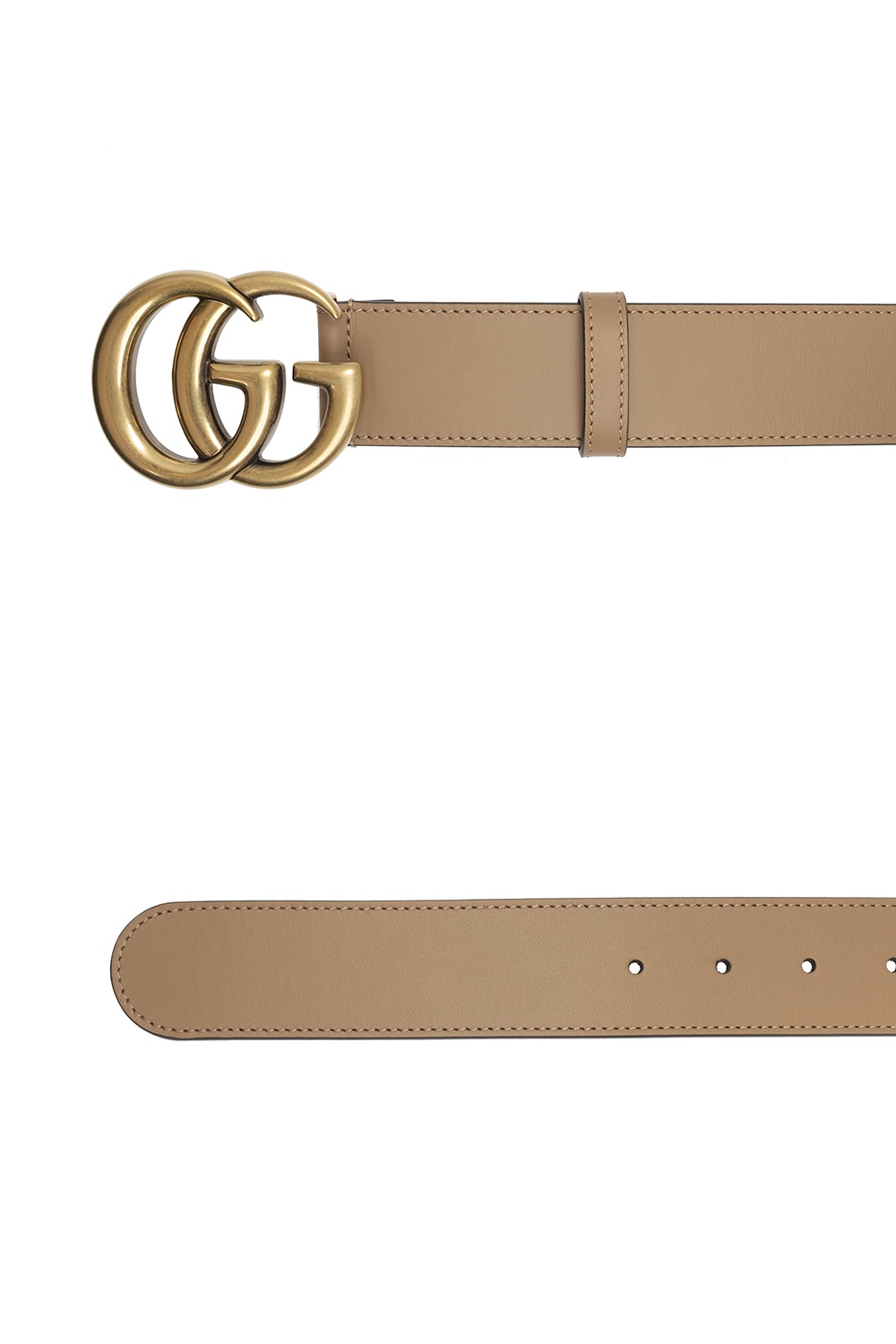 gucci logo Leather belt with logo